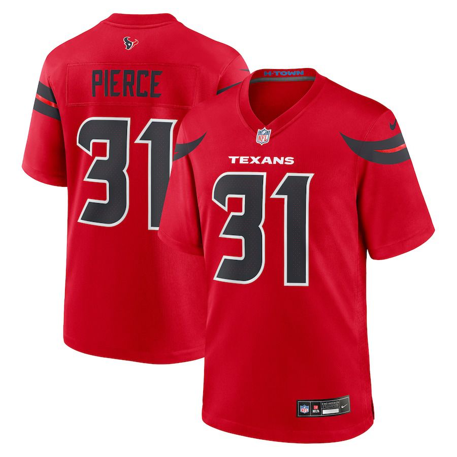 Men Houston Texans #31 Dameon Pierce Nike Red Alternate Game NFL Jersey->->NFL Jersey